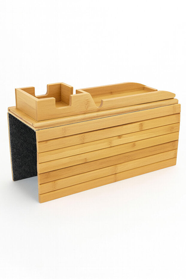 Zenbuu™ Premium Katlanabilir Bambu Kolçak Tepsisi